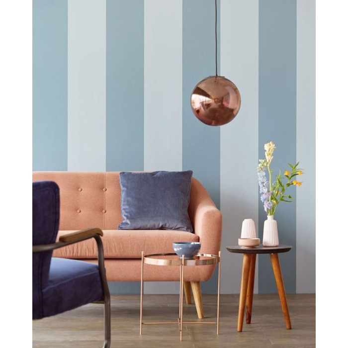 Eijffinger|Tapete breite blau-grüne Streifen|Streifen