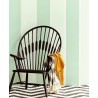 Eijffinger|Green striped wallpaper with silver band|Stripes