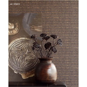 Papeldecor|Papier Peint brocart arabesque couleur camel métallisé|Papier Peint 2