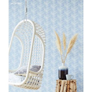 Casadeco|Japanese style wallpaper with white cherry blossoms and peonies|Scandinavian 2