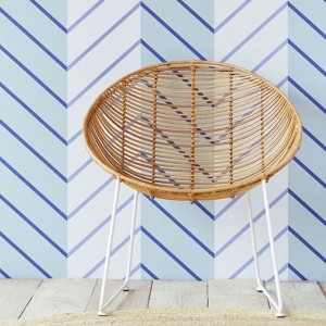 Caselio|Papier peint rayures très larges beige salon|Rayures