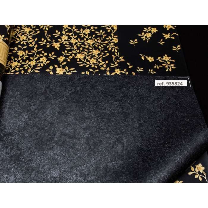 Papel pintado negro brillo efecto estucado - Versace Versace III 935824