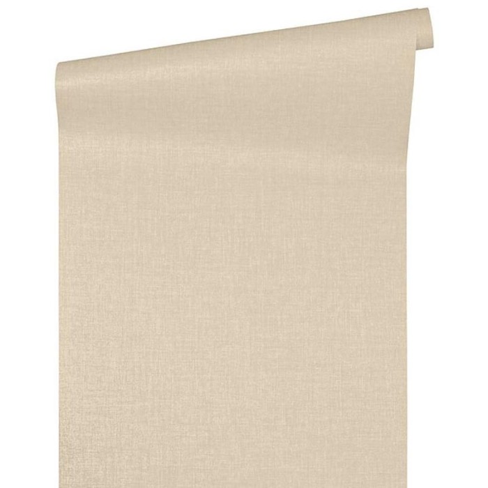Versace|Plain beige wallpaper textile effect with shine|Wallpaper