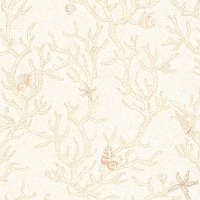 Versace|Papel pintado con estrellas de mar y conchas marinas|Papel Pintado
