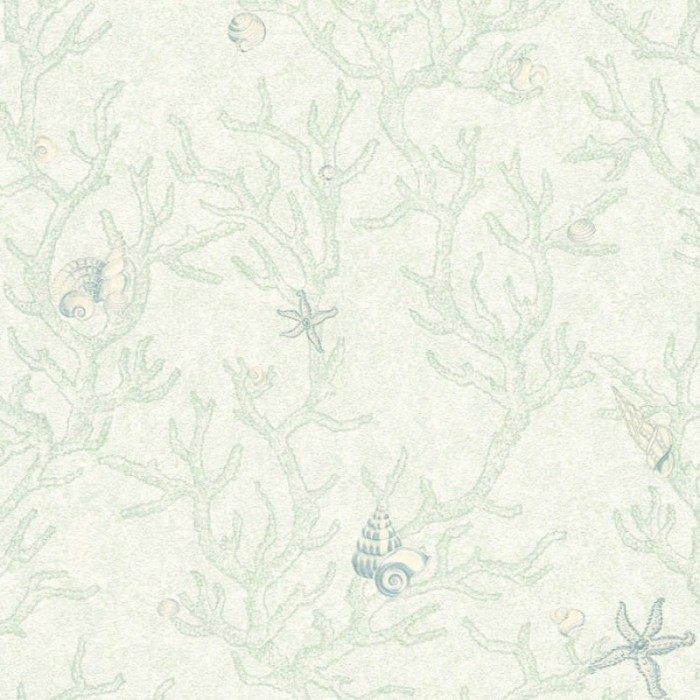 Papel pintado corales verdes con estrellas de mar - Versace Versace III 344962