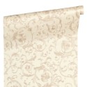 Versace|Ornamentale florale Tapete metallisch mit Stickereien|Tapeten