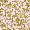 Versace|Ornamentale florale Tapete rosa mit goldenen Stickereien|Tapeten