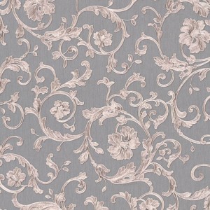 Versace|Baroque black and gold metallic wallpaper|Damask
