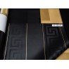 Versace|Papier peint moderne rayures noires métallisées|Rayures