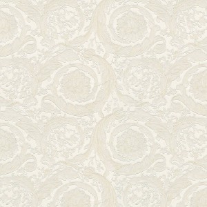 Papeldecor|Tapete Weiße und blaue Blumen auf Grün|Tapeten