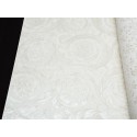 Versace|Papel pintado barroco blanco con flores en relieve|Papel Pintado
