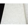 Versace|Baroque white wallpaper with embossed flowers|Wallpaper
