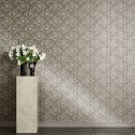 Versace|Papier peint baroque fleurs en relief|Damas