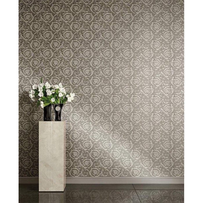 Versace|Barock Tapete Blumen in Relief|Damast