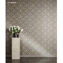 Versace|Baroque white wallpaper with embossed flowers|Wallpaper
