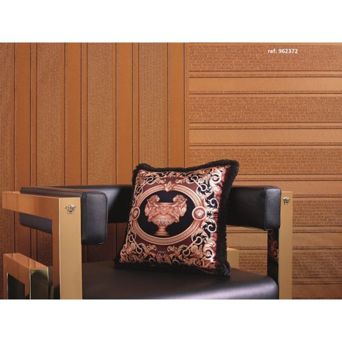 Versace|Tapete goldene Streifen metallic|Streifen
