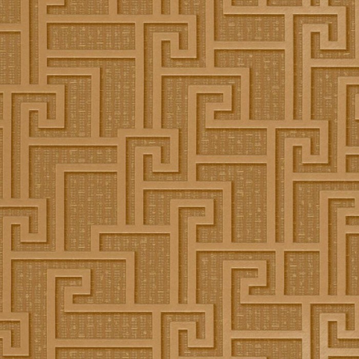 Papeldecor|High-end wallpaper golden metallic labyrinth|Clearance