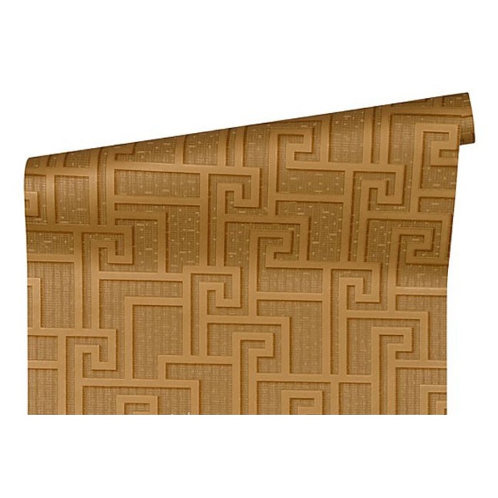 Papeldecor|High-end wallpaper golden metallic labyrinth|Clearance