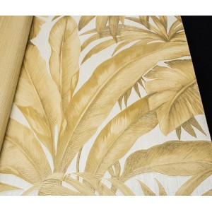 Versace|Tropische Tapete große Palmblätter metallic Finish|Tropische 2
