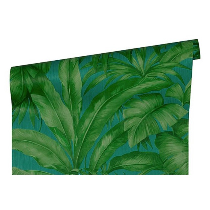 Versace|Papel pintado tropical hojas grandes verdes de palmera|Tropical