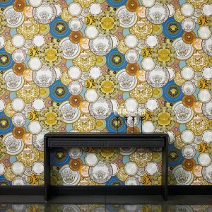 Marburg|Wallpaper imitation turquoise tile|Tile Imitation