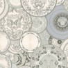 Versace|Papier peint Versace service de porcelaine métallisé|Papier Peint