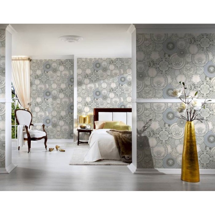 Versace|Versace metallic porcelain set wallpaper|Wallpaper