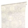 Versace|Papel pintado Versace con platos blancos y plata|Papel Pintado