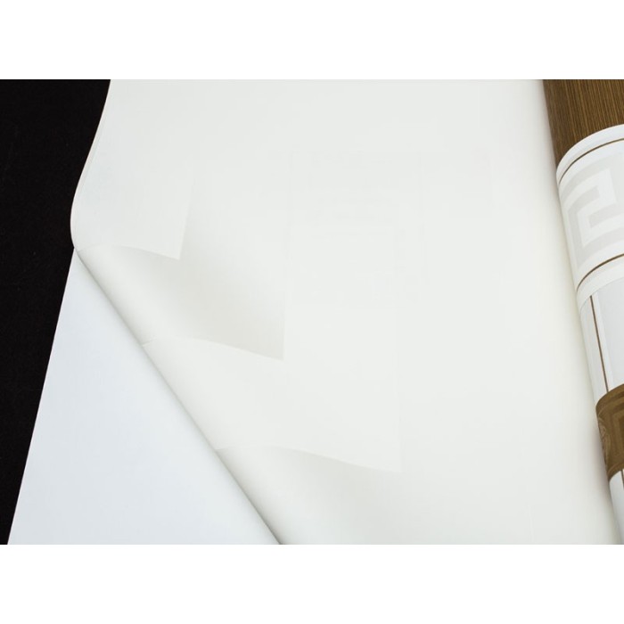 Versace|Papel pintado Versace blanco metalizado con simbología griega|Papel Pintado