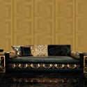 Versace|Wallpaper Versace Greek key gold metallic|Wallpaper