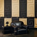 Versace|Papier peint Versace design moderne noir|Papier Peint