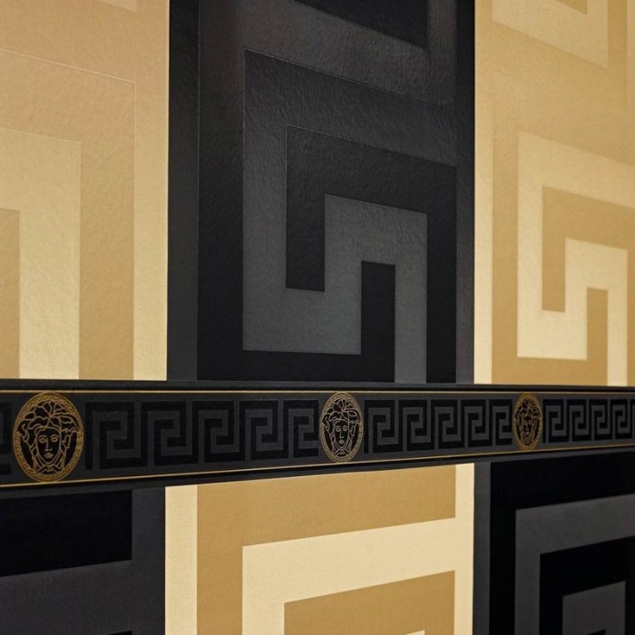 Versace|Papier peint Versace design moderne noir|Papier Peint