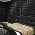 Versace|Papier peint Versace design moderne noir|Papier Peint