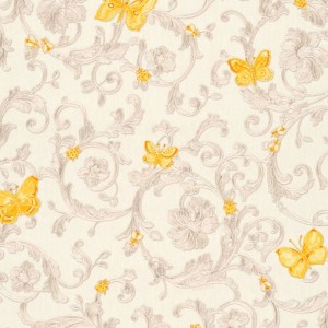 Grandeco|Damask floral gray decorations wallpaper|Damask