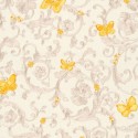 Versace|Elegant ornamental wallpaper with butterflies|Romantic