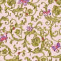 Versace|Papier peint néoclassique ornemental floral avec papillons|Romantique