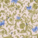 Versace|Elegante ornamentale Tapete mit Blumen und Schmetterlingen|Tapeten