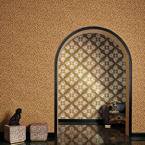 Casamance|Geometrische Tapete kupfer metallisch|Hochwertige 2