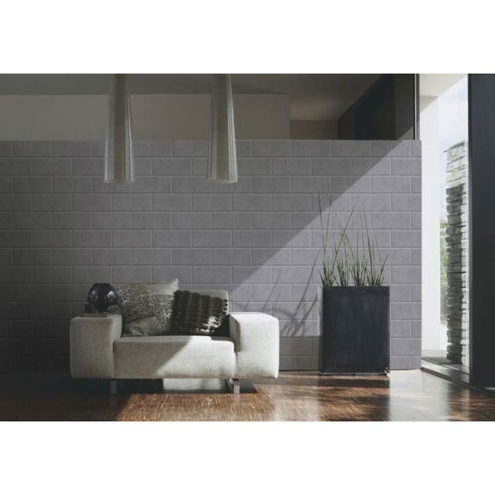Versace|Grey stone block wallpaper|Stone Imitation