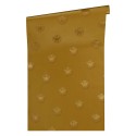 Versace|Papel pintado Versace dorado con logo en relieve|Papel Pintado