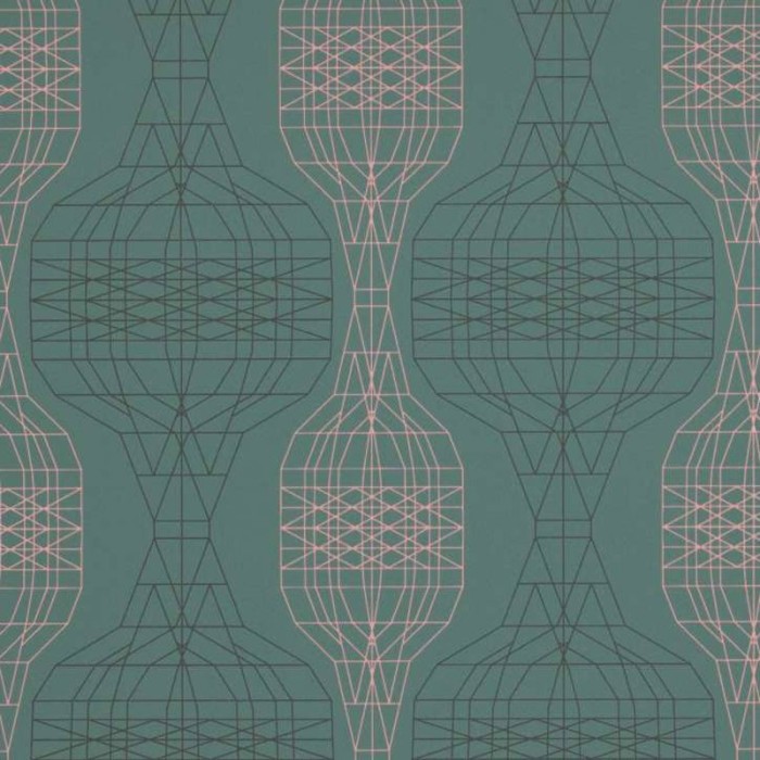 Papeldecor|Grüne geometrische Tapete|Tapeten-Ausverkauf