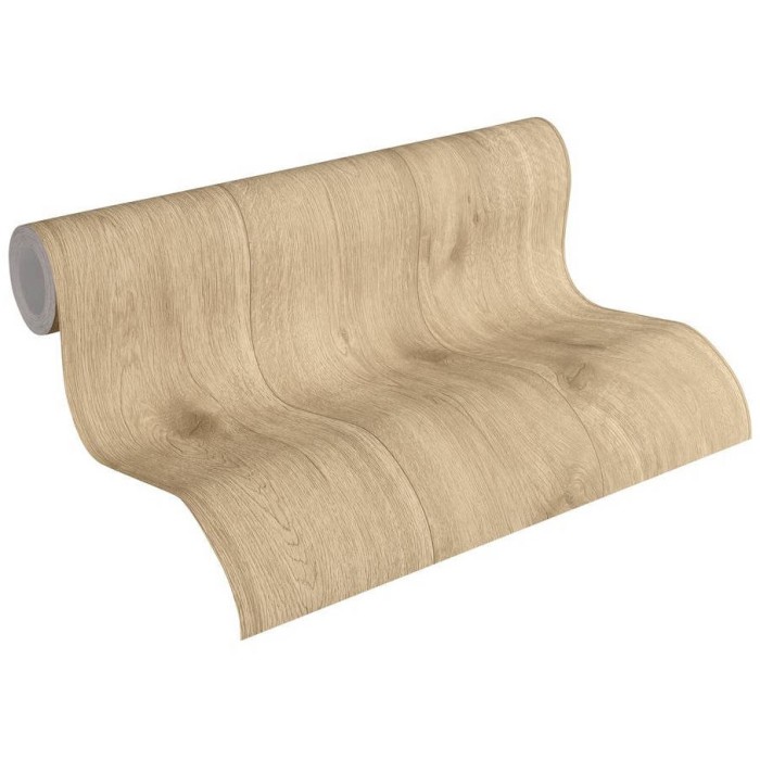 As Creation|Tapete mit Holzplanken beige / braun|Holzimitat