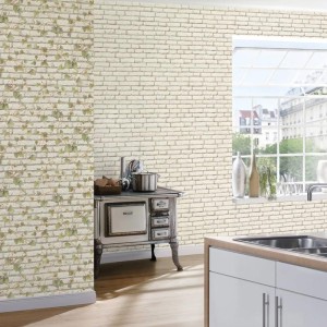 Papeldecor|Tapete beige Ziegeloptik|Ziegelimitat 2