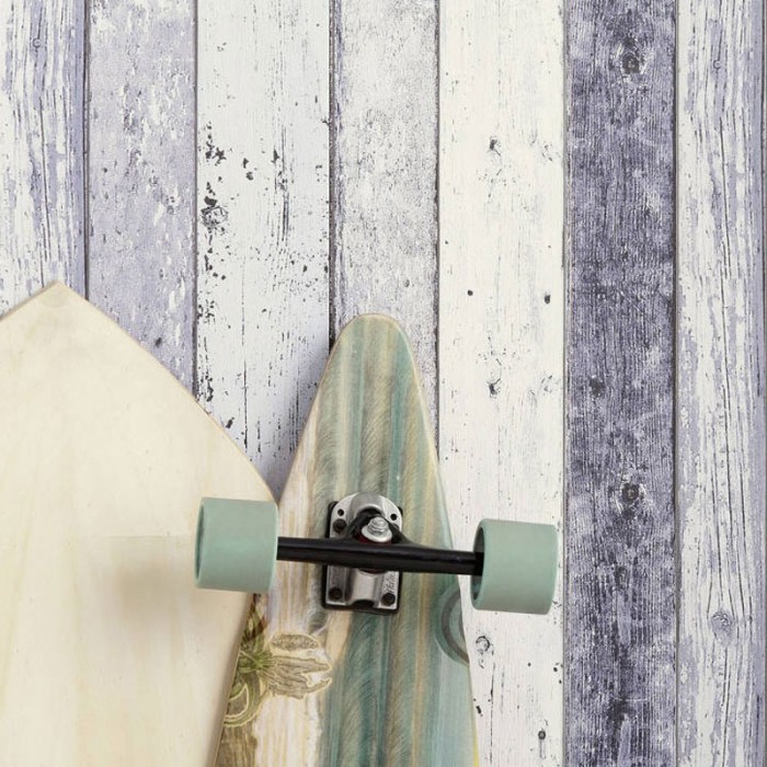 As Creation|Wooden plank wallpaper blue tones|Wood Imitation