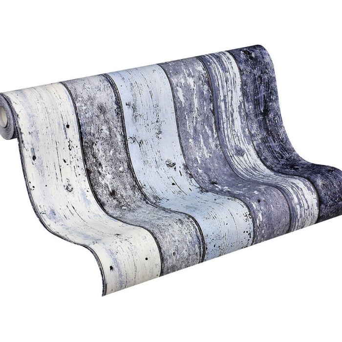 As Creation|Papier peint effet bois teintes bleues|Imitation Bois