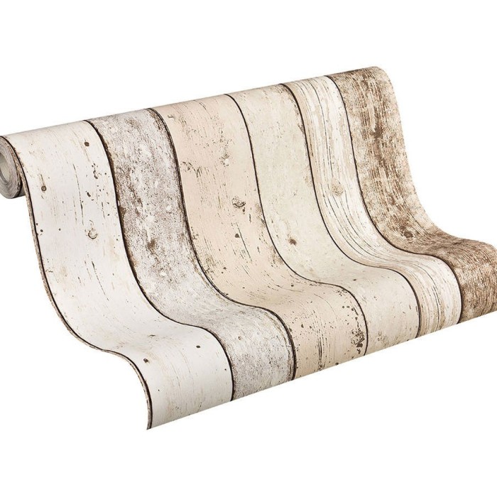 As Creation|Tapete mit natürlichem Vintage-Holz hellbraun und beige|Holzimitat