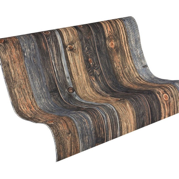 As Creation|Aged wood effect wallpaper with knots|Wood Imitation