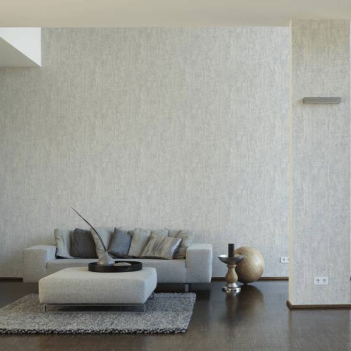 Papel pintado pared blanca hormigón blanquado - As Creation Wood´N Stones 944263