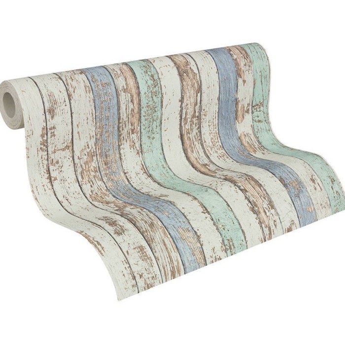 As Creation|Papier peint bois vintage multicolore|Imitation Bois