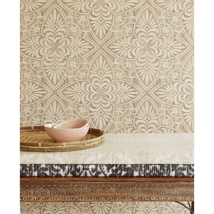 Eijffinger|Oriental arabesque wallpaper with carved wood|Wallpaper